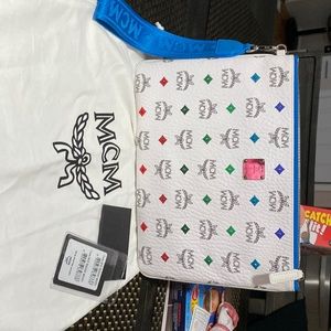 MCM large zip pouch / clutch / wristlet